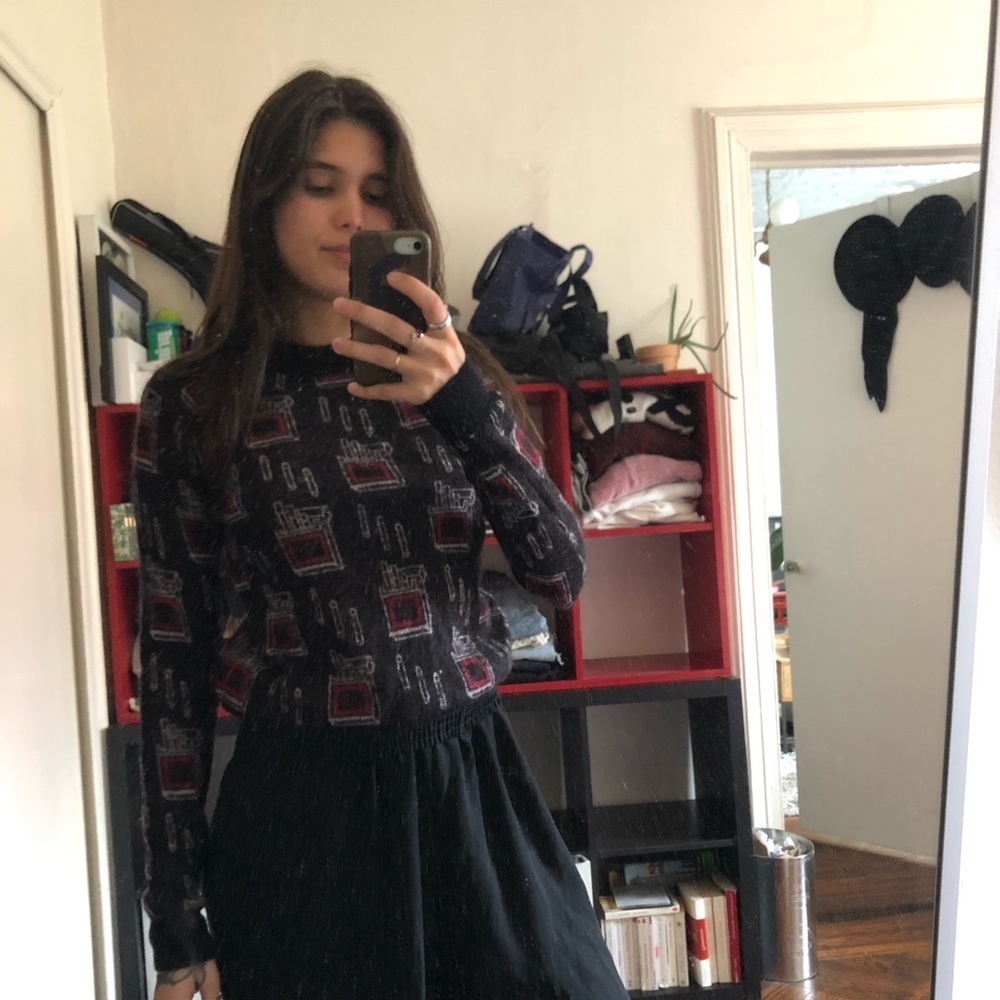 Kooples Black Print Sweater